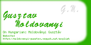 gusztav moldovanyi business card