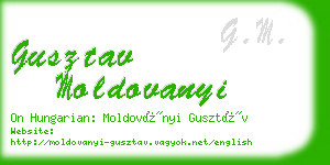 gusztav moldovanyi business card